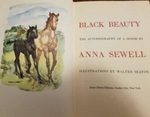 Junior Deluxe Editions Black Beauty 1954 illus Walter Seaton Title Page