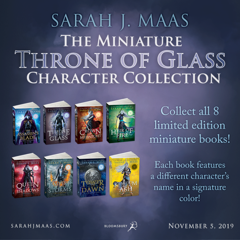 Sarah J Maas Miniature Throne of Glass announcement