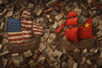 US Tariffs & the Book Trade: What Buyers and Sellers Need to Know 2025 09 usa tariffs illustration hestia