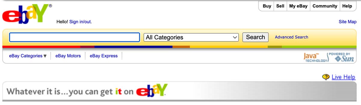 The Raw Shark Texts ARG: Alternate Reality Game eBay homepage around 2007